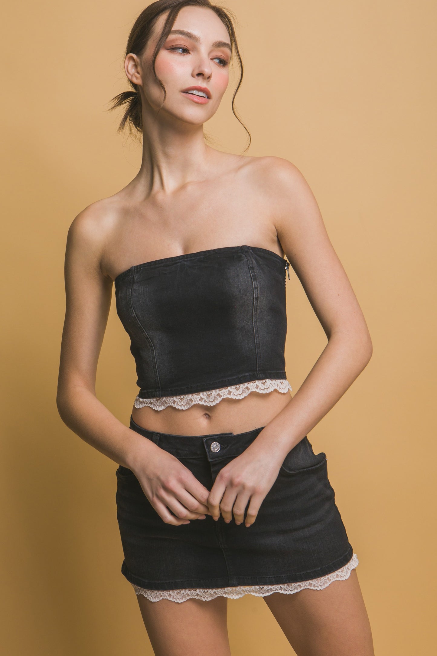 Denim Skirt Set