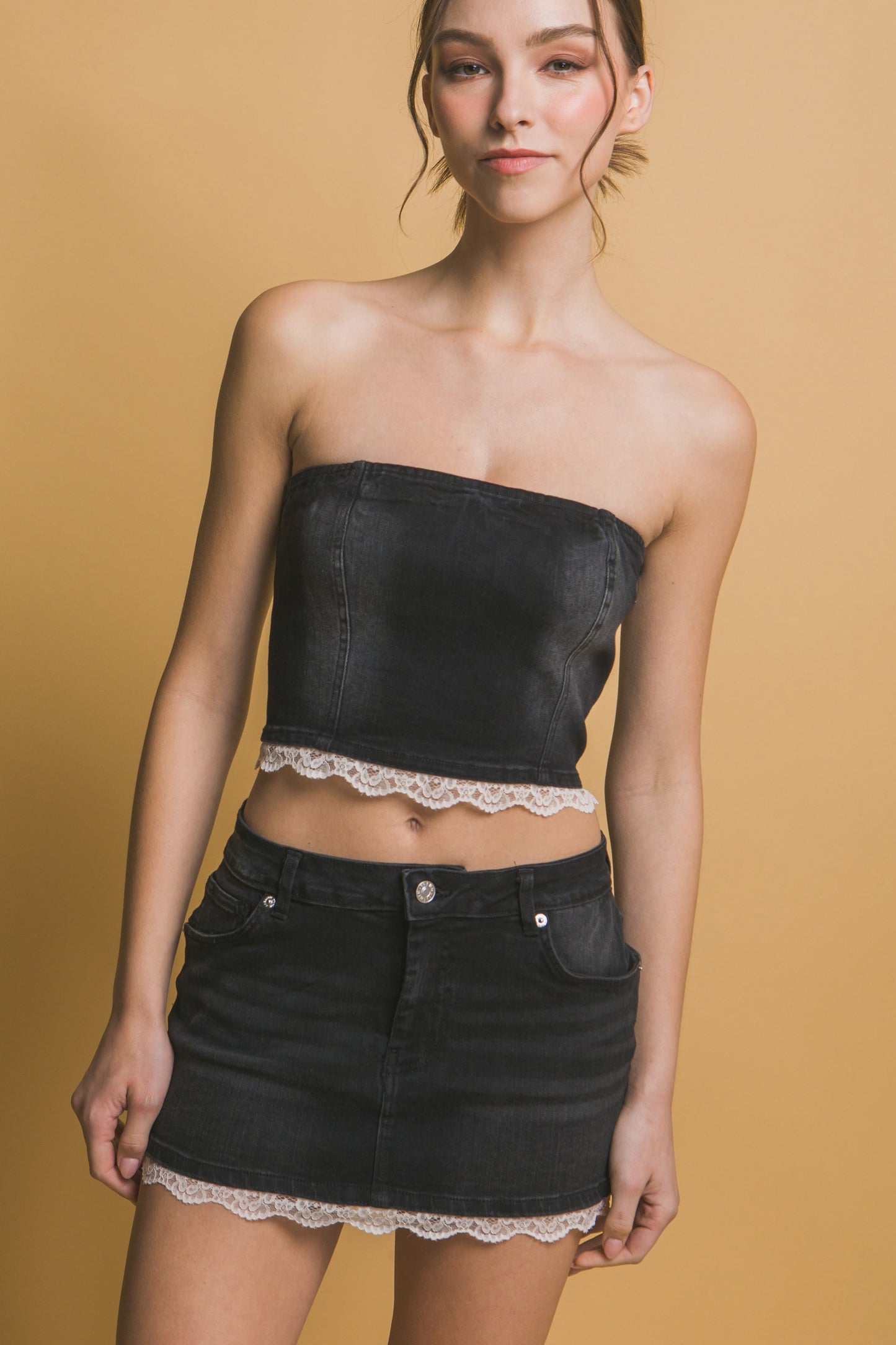 Denim Skirt Set