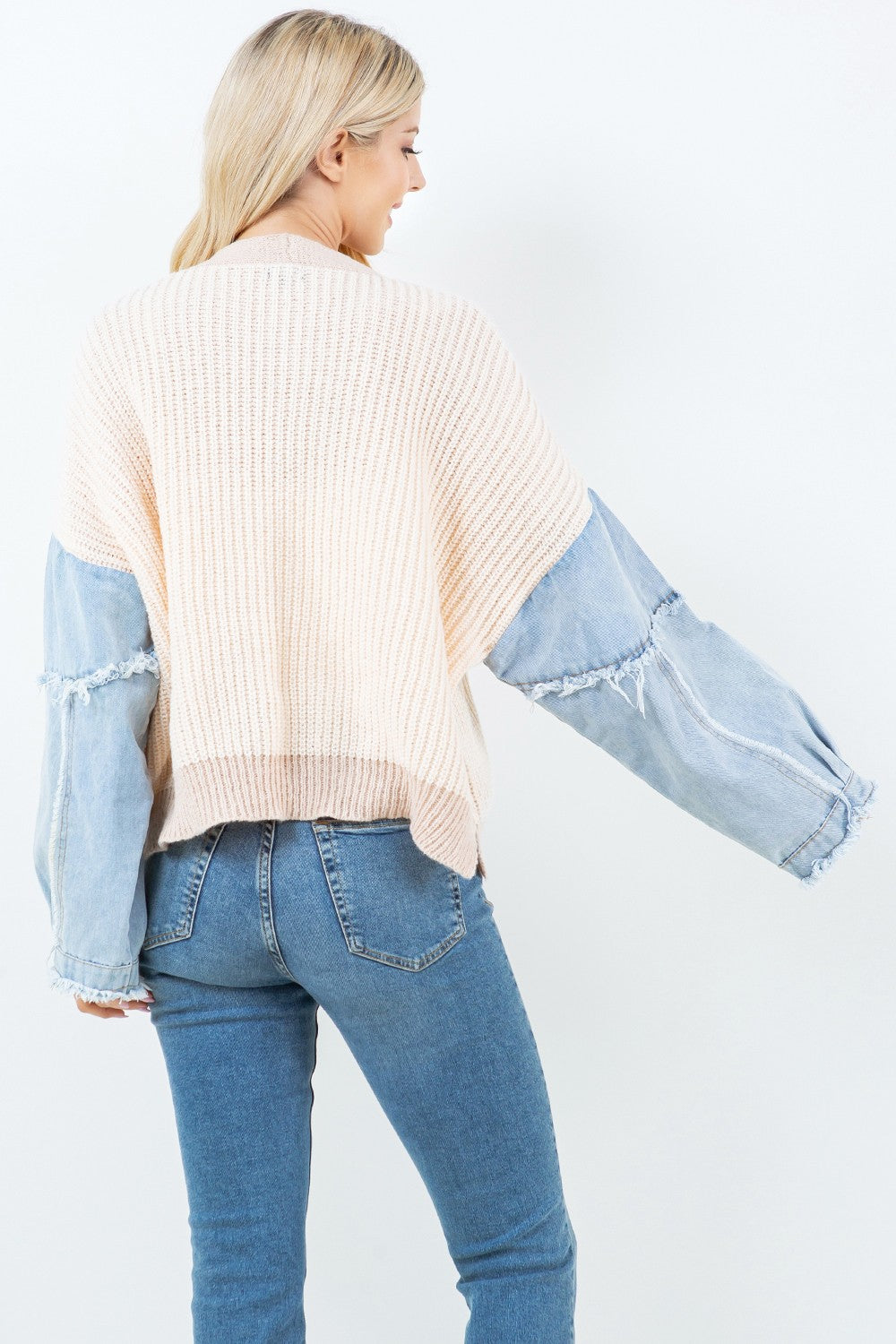 Denim Knit Cardigan