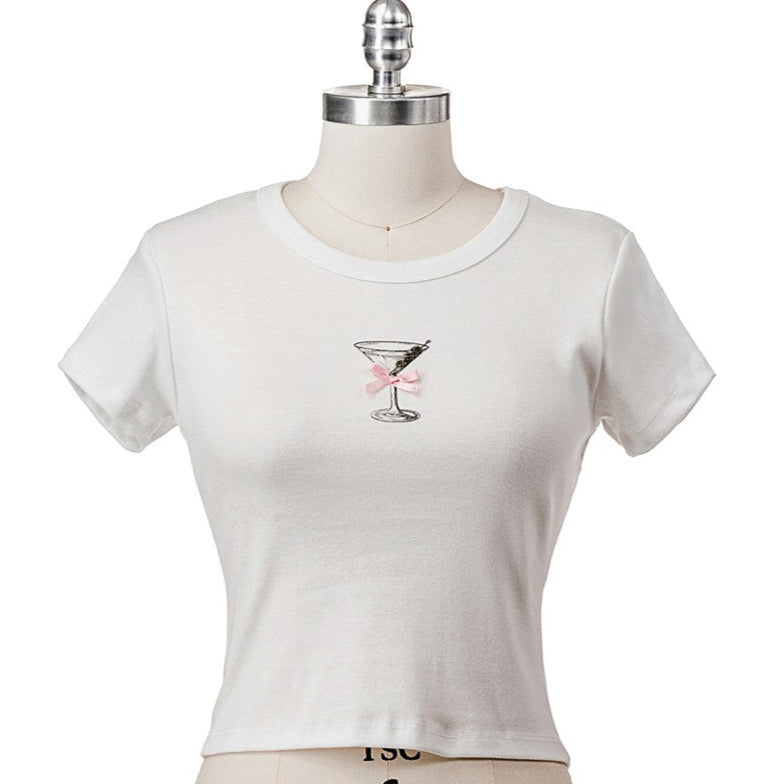 Martini Bow Baby Tee