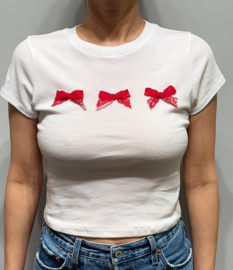 Three Bows Baby Tee