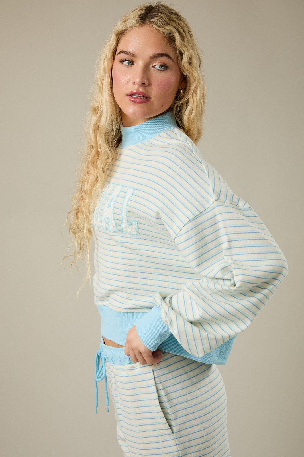 Coastal mock neck sweatshirt