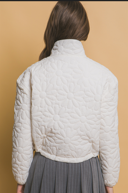 Packable Flower Shaped Quilted Jacket