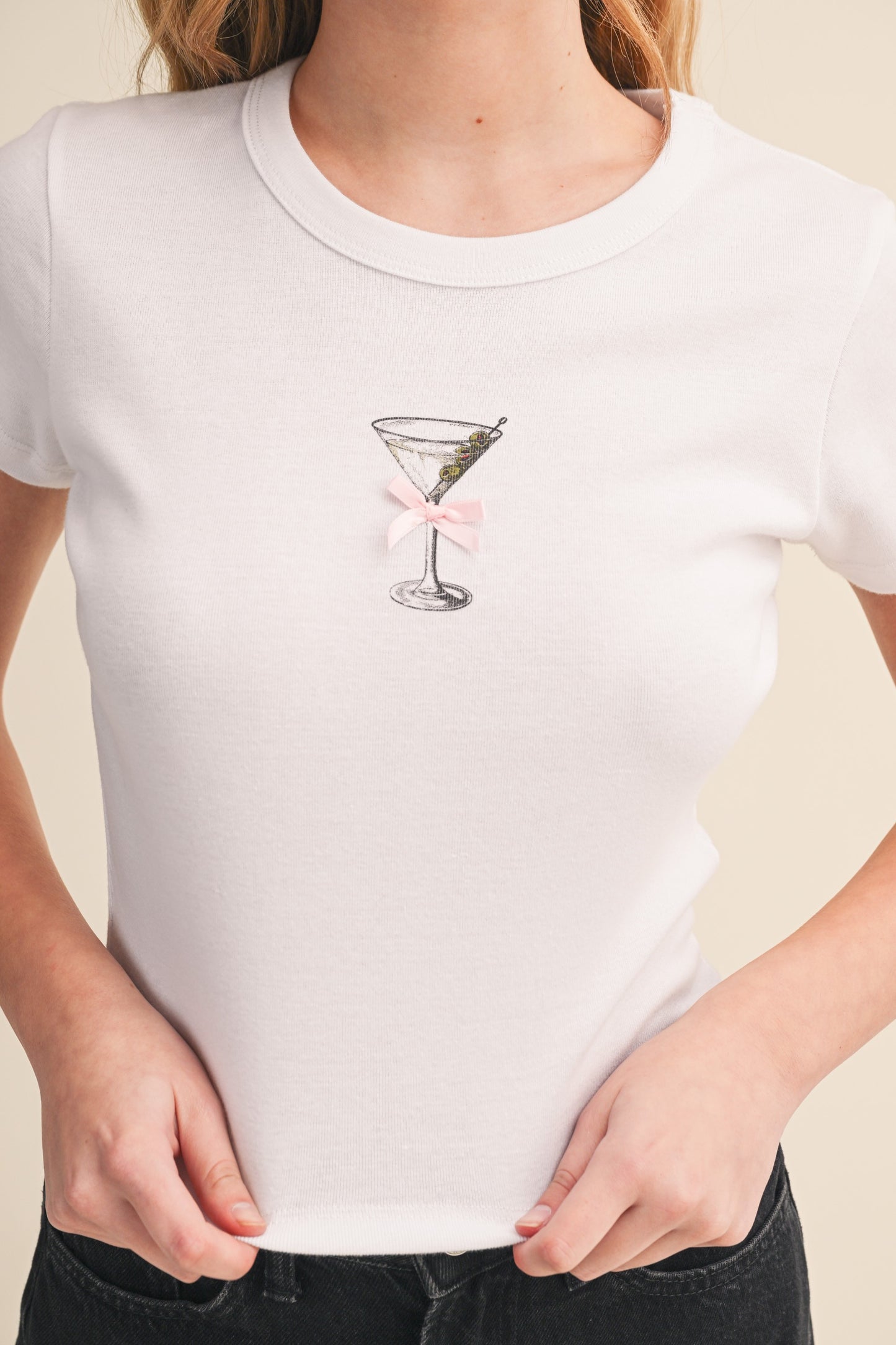 Martini Bow Baby Tee